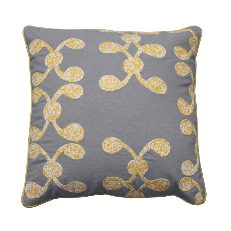 Yellow Swirls Cushion